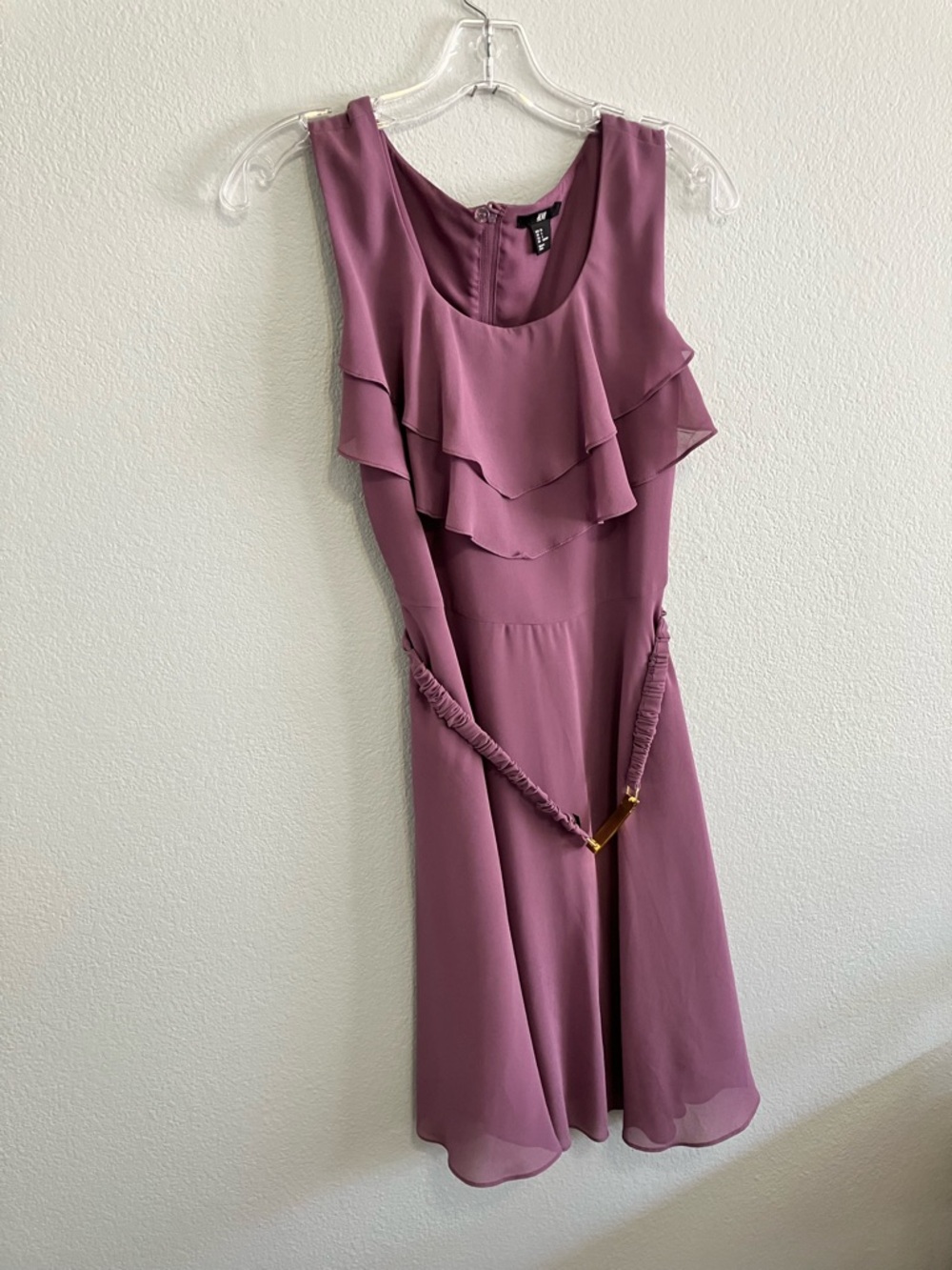 H & M Sleeveless Mauve/purple Flaired Dress
